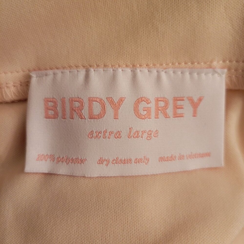 NEW Birdy Grey Jules Champagne Maxi Dress XL Ruffled Halter Bridesmaid Formal Pr - Picture 4 of 11